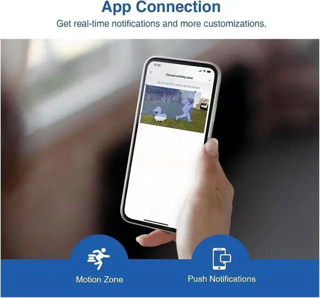 Alt view image 6 of 7 - EC4 Outdoor Camera Solar Battery Surveillance 2.5K HD IP WiFi Web Cam Smart Security Protection CCTV Monittor(US Plug,EC4 Set)