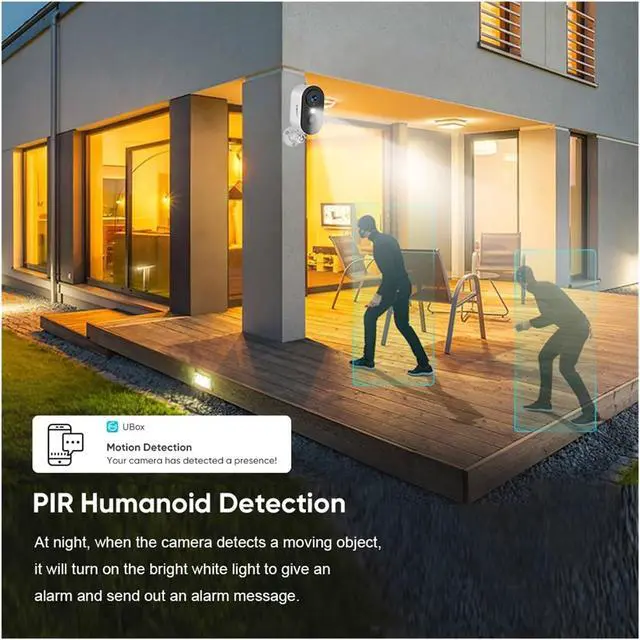 Alt view image 4 of 7 - 4MP Mini Outdoor Security Camera, Dual 4G & WiFi Connection, Built-in Spotlight & 5200mAh Rechargeable Battery, PIR Human Detection Wireless Surveillance Cam(4G Cam Add 128G)