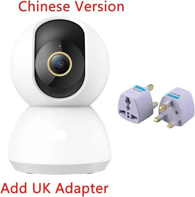 Alt view image 2 of 7 - 360° Smart Home Security Camera PTZ 2K Webcam 1296P 3 Megapixel AI Human Detection Night Vision Webcam Work with(Add UK Adapter)