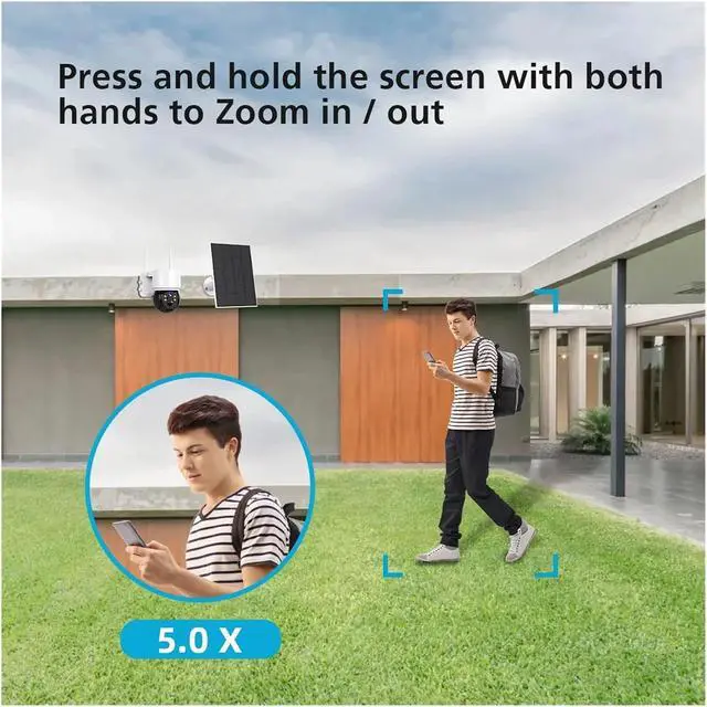 Alt view image 6 of 6 - Solar Camera WiFi Outdoor 4MP HD Security CCTV Waterproof Night Vision PIR Human Detect PTZ Camera with Solar Panel(4MP ADD 32G)