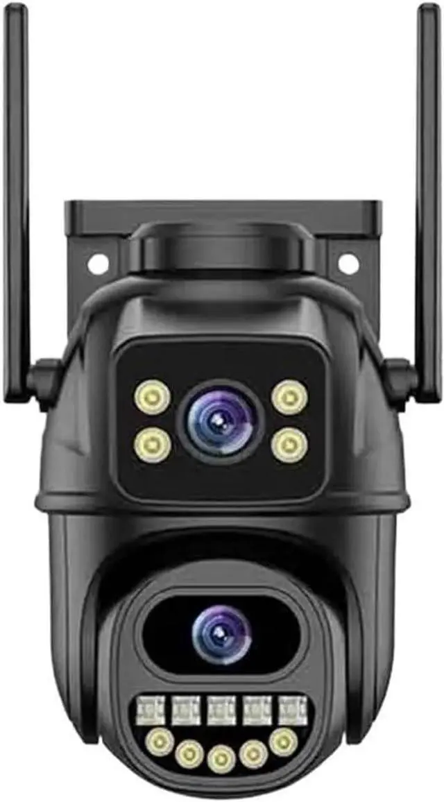 Main image of 6K 12MP 3 Lens 3 Screens WiFi Outdoor Camera Ai Motion Tracking Zoom PTZ 4K Video Camera Security Surveillance Camera(EU Plug,2LENS Camera ADD 64G)
