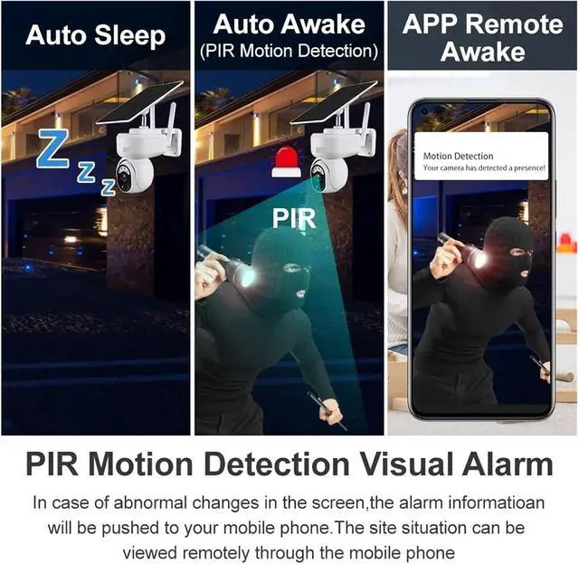 Alt view image 5 of 7 - 4MP 2K Multipurpose Outdoor 4G Solar Camera WiFi PTZ Motion Detection Two Way Audio Security Camera Indoor(4MP WiFi No Card)