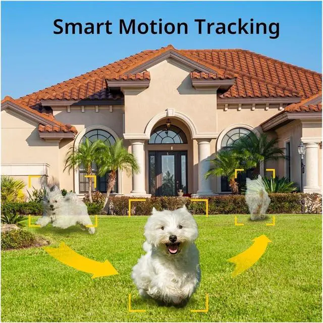 Alt view image 6 of 6 - 2K WiFi Outdoor PTZ Security Camera 360° View Color Night Vision Motion Tracking Surveillance Cam(EU Plug)