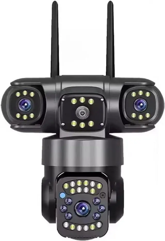 Main image of 6MP Triple Lens Security Camera, Ultra Wide View with Auto Tracking, No Monitoring Blind Spots, Supports Separately Purchased SD Card for Remote Surveillance(W18)