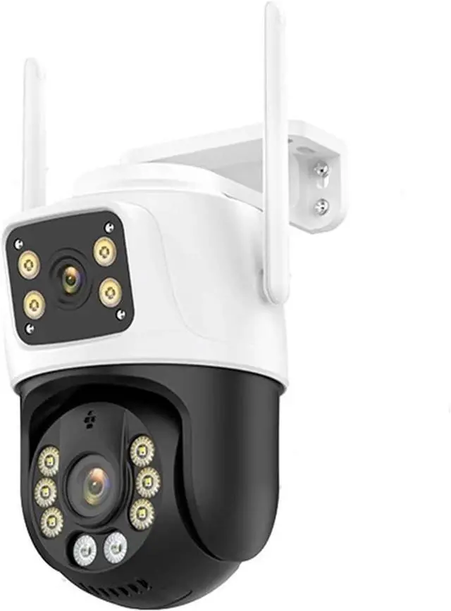 Main image of 4K 8MP HD WiFi PTZ Camera Outdoor 6MP Dual Lens Dual Screen AI Auto Tracking IP Camera CCTV Audio Video Surveillance P2P(US Plug,8MP NO Card)