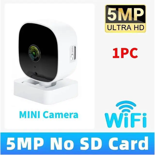 Alt view image 2 of 7 - 5MP HD Mini Indoor WiFi Security Cam 5GHz Color Night Vision Motion Detection Quick Installation(1P EU Power Mini Cam)