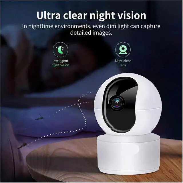 Alt view image 6 of 6 - 8MP 4K PTZ WiFi Indoor Security IP Camera, Supports 1080P Output, Two-Way Audio, 5X Digital Zoom Home Surveillance Camera(EU Plug,4MP)