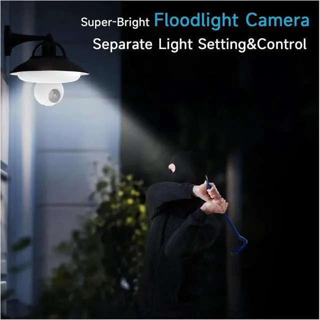 Alt view image 4 of 6 - 2IN1 2K WiFi Bulb Security Cam Built-in Spotlight Smart Lamp Home Wireless Surveillance(Cam No SD Card)