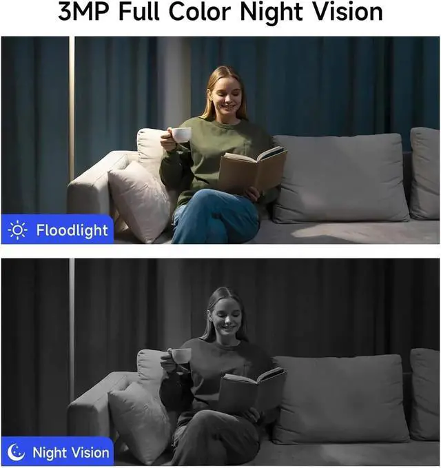 Alt view image 5 of 6 - 2IN1 2K WiFi Bulb Security Cam Built-in Spotlight Smart Lamp Home Wireless Surveillance(Cam No SD Card)