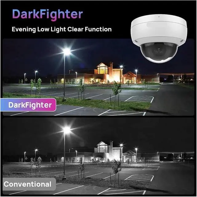 Alt view image 3 of 6 - DS-2CD1183G2-LIUF 4K 8MP POE Smart Hybrid Light Fixed Dome Network Camera Built-in Mic IK08