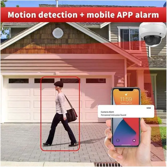 Alt view image 6 of 6 - DS-2CD1183G2-LIUF 4K 8MP POE Smart Hybrid Light Fixed Dome Network Camera Built-in Mic IK08