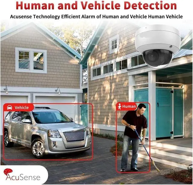Alt view image 4 of 6 - DS-2CD1183G2-LIUF 4K 8MP POE Smart Hybrid Light Fixed Dome Network Camera Built-in Mic IK08