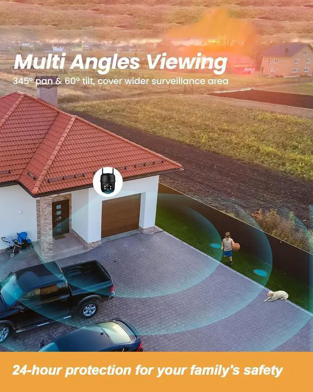 Alt view image 2 of 3 - POE Camera Outdoor Cordless with Rechargeable BatteryLightweightEasy to Operate for Home OfficeMultiple Accessories for NVR