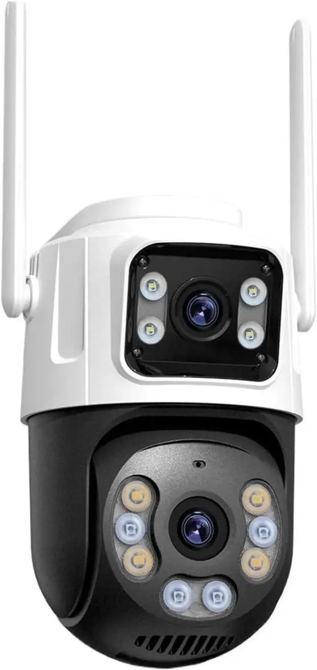 Main image of Three-Screen Three-Lens HD WiFi IP Security Cam Auto Tracking Color Night Vision CCTV iCsee(US Plug,2 Lens)