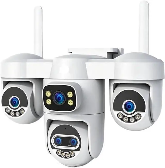 Main image of 20MP 10X Zoom 5-Lens 4-Screen Outdoor WiFi PTZ Security Cam Auto Tracking with 5m Power Cable(EU,WiFi Cam add 128GB)