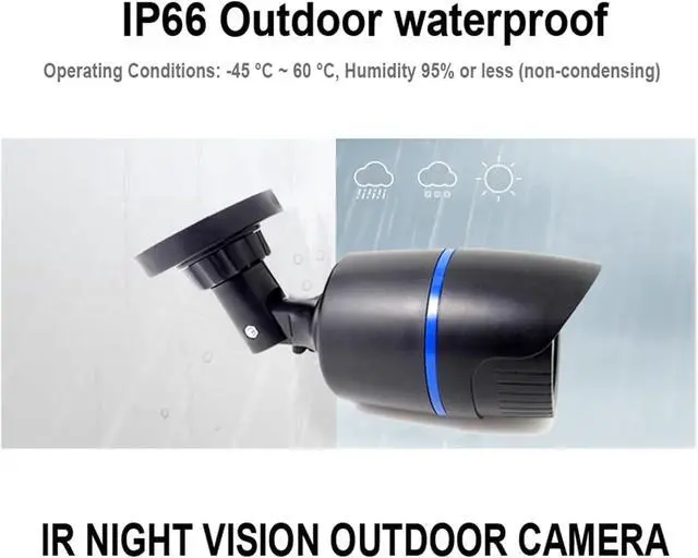 Alt view image 6 of 6 - 4K HD AHD Bullet Security Camera, Multi Resolution Optional 5MP/2MP/1080P, Infrared Night Vision, Waterproof Indoor & Outdoor CCTV Surveillance Camera(3.6mm,4K HD Camera_PAL)