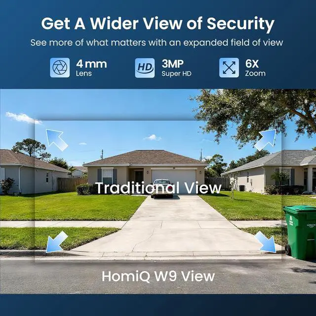 Alt view image 6 of 7 - Window Security Camera 3MP 2K, Indoor WiFi Cameras 2.4GHz/5GHz with Colorvue AI Color Night Vision, Person Detection with Auto-Focus, 24/7 Recording Compatible with Alexa & Google Home