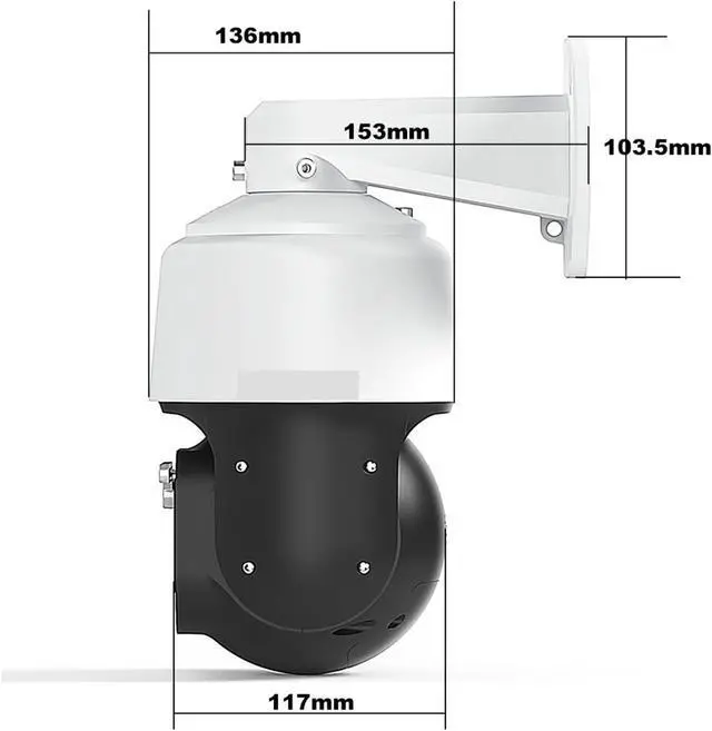 Alt view image 4 of 4 - with Wiper Outdoor WiFi 12MP 4K POE PTZ IP Camera Auto Zoom Tracking 4G Sim Card 8mp CCTV Surveillance Camera(AU Plug,4G 8MP 4K Add 128G)
