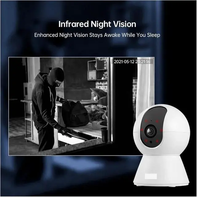 Alt view image 3 of 6 - 5MP Tuya Smart Mini WiFi IP Camera Indoor Security Home CCTV Surveillance Camera 3MP Full HD with Auto Tracking(US Plug)