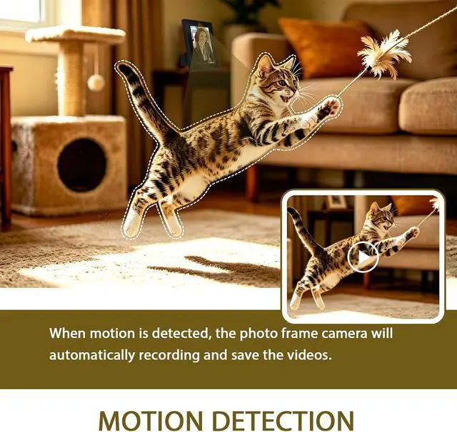 Alt view image 4 of 7 - Security Camera, Hidden Spy Camera Photo Frame, Hidden Camera Nanny Cam No WiFi Mini Cam for Pet Baby Elderly Indoor Office Surveillance