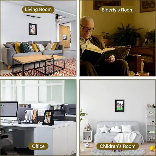 Alt view image 5 of 7 - Security Camera, Hidden Spy Camera Photo Frame, Hidden Camera Nanny Cam No WiFi Mini Cam for Pet Baby Elderly Indoor Office Surveillance