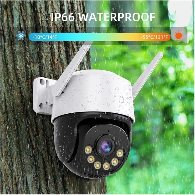 Alt view image 5 of 6 - 8MP 4K Auto-Tracking PTZ Camera 5MP Speed Dome, AI Smart Home Outdoor Security Camera with Real-Time Monitoring(1080P NO SD Card)