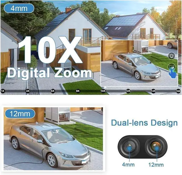 Alt view image 4 of 7 - 4G SIM Card Solar Camera WiFi Outdoor HD Night Vision IP CCTV Surveillance IP66 Waterproof PIR Humanoid Detection(WiFi CCTV No Card)