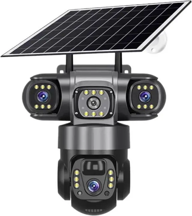 Main image of V380 Solar 4G IP Camera Outdoor 12MP 6K Triple Lenses Triple Screens Security Video Monitor Night Vision Waterproof CCTV Cameras(4G Camera only)