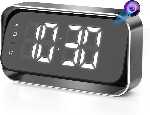 Main image of 4K FHD Security Mini Camera Alarm Clock, 2.4G&5G WiFi Nanny Cam with Night Vision and Motion Detection Alert, Wide Angle Surveillance Camera for Pet Baby Monitoring, APP Remote Control by Mobile Phone