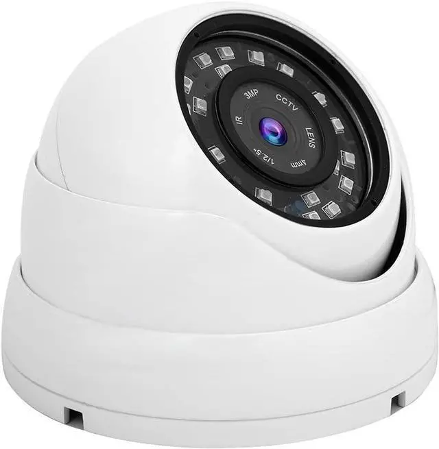 Alt view image 2 of 7 - 1080p AHD CCTV Dome Camera, Wireless Camera with 120° Wide Angle and 14LED Infrared Night Vision, for Bus, Boat, Car, and Vehicle Security Systems (White)