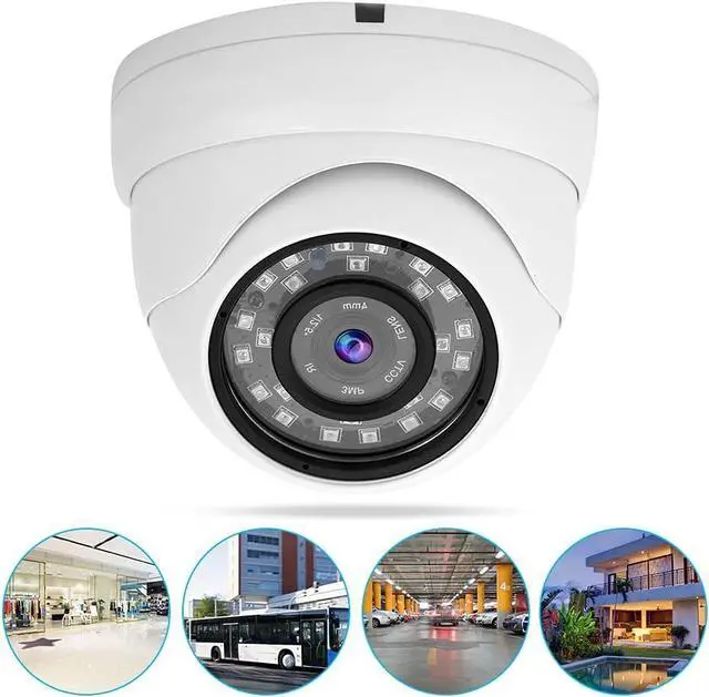Alt view image 3 of 7 - 1080p AHD CCTV Dome Camera, Wireless Camera with 120° Wide Angle and 14LED Infrared Night Vision, for Bus, Boat, Car, and Vehicle Security Systems (White)