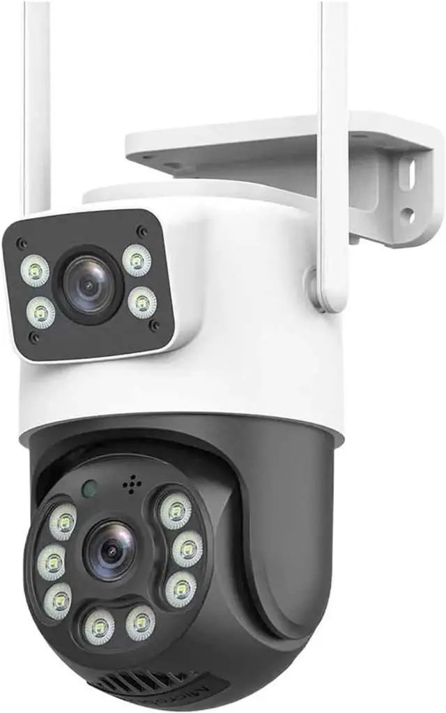 Main image of 4K 8MP WiFi Surveillance Camera, Dual Lens, 4X Digital Zoom, AI Human Detect,Outdoor Security PTZ IP Cameras(EU Plug,8MP ADD 32G)
