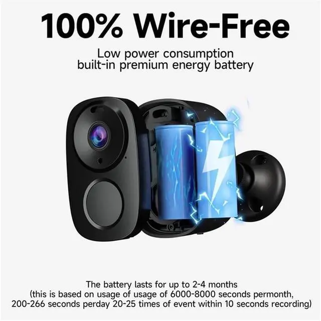 Alt view image 3 of 7 - 2K Battery Powered Wireless WiFi Outdoor Security Camera, AI Motion Detection with Spotlight & Siren Alarm, Full Color Night Vision, IP66 Weatherproof Surveillance Cam(2Sets BW4 Solar Cam)