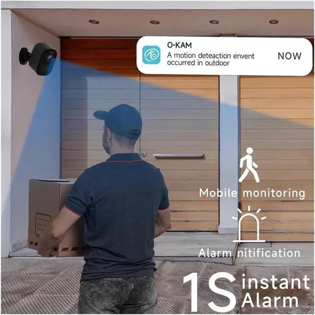 Alt view image 5 of 7 - 2K Battery Powered Wireless WiFi Outdoor Security Camera, AI Motion Detection with Spotlight & Siren Alarm, Full Color Night Vision, IP66 Weatherproof Surveillance Cam(2Sets BW4 Solar Cam)