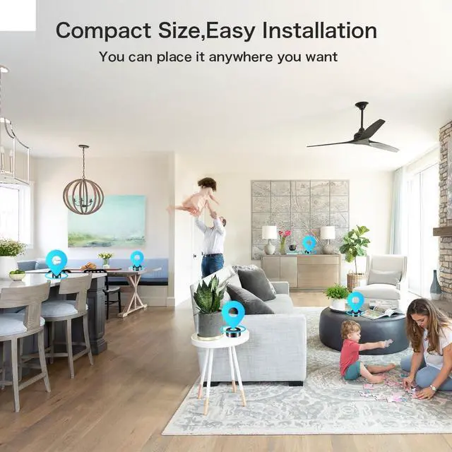 Alt view image 5 of 7 - Security Camera Wireless Charging 1080P HD Surveillance, 250° Wide-Angle Lens, Motion Detection Support; Ideal for Home Security and Baby/Pet Monitoring (Supports Dual-Band 2.4/5GHz)