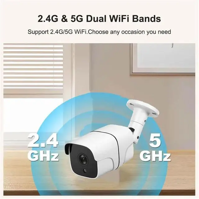 Alt view image 4 of 6 - Tuya 5MP WiFi IP Camera Outdoor CCTV Bullet Security Camera Ai Human Detect HD Color IR Night Vision Audio Surveillance(EU Plug,5MP NO Card)