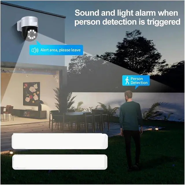 Alt view image 4 of 6 - 8MP 4K PTZ IP Camera Outdoor AI Face Detection Audio POE H.265 CCTV RTSP Humanoid Detection Security Camera(8MP Face Camera 128G)