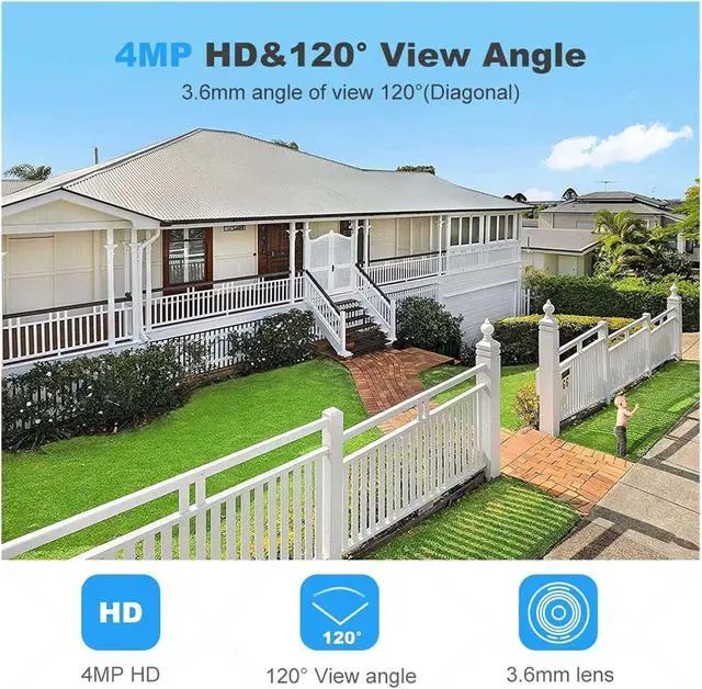Alt view image 3 of 7 - Tuya 4MP Bullet Security Camera 2.4G/5G WiFi 2K Outdoor Video Cameras Mini CCTV Surveillance Camera(UK Plug,Alexa Camera 32GB)