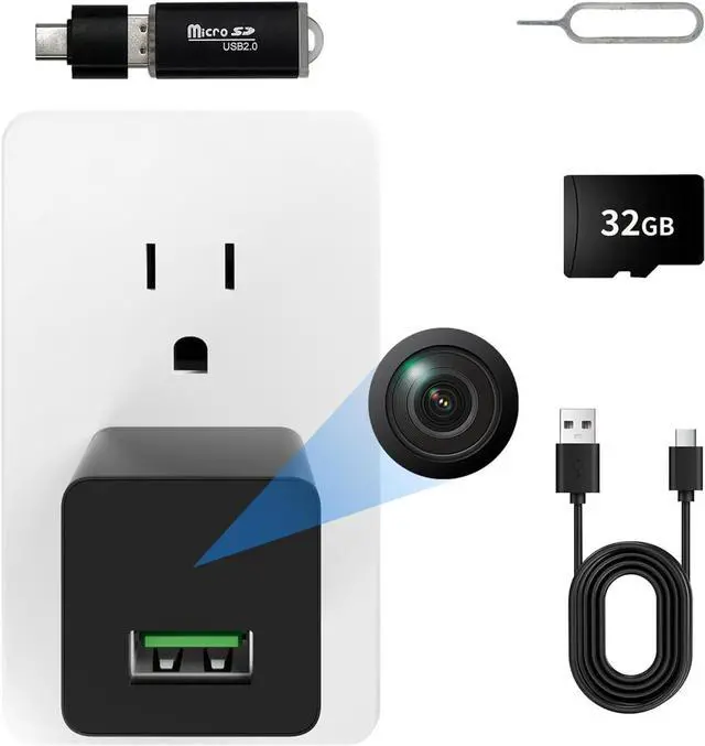 Main image of SRVR Charger Camera Hidden Camera, Spy Camera Hidden with Video Record