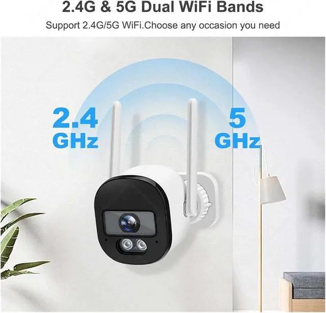 Alt view image 4 of 7 - Tuya 4MP Bullet Security Camera 2.4G/5G WiFi 2K Outdoor Video Cameras Mini CCTV Surveillance Camera(UK Plug,Alexa Camera 32GB)