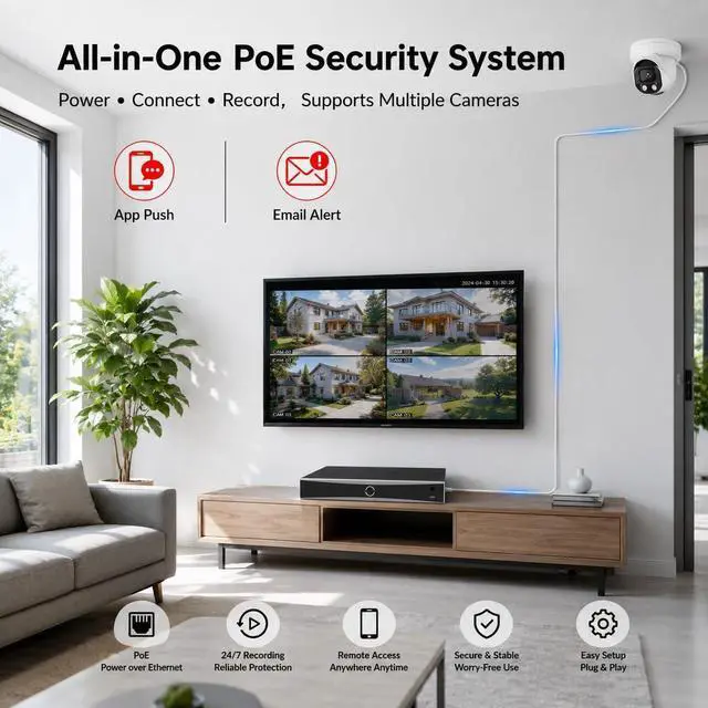 Alt view image 2 of 7 - DS-7616NXI-K2/16P 4K 16 Channel PoE NVR Network Video Recorder with AI Human & Vehicle Detection,160Mbps Bandwidth,12MP Decoding, H.265+,Support HDMI/VGA, ONVIF, Plug & Play (No Hard Drive)
