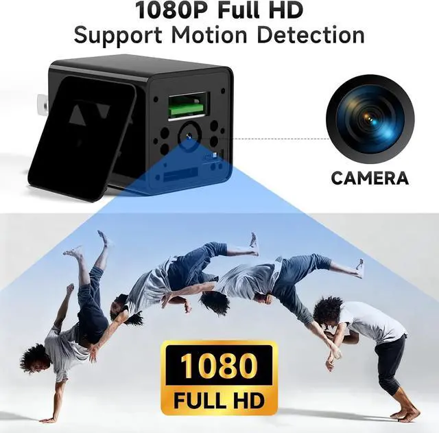 Alt view image 6 of 7 - SRVR Charger Camera Hidden Camera, Spy Camera Hidden with Video Record