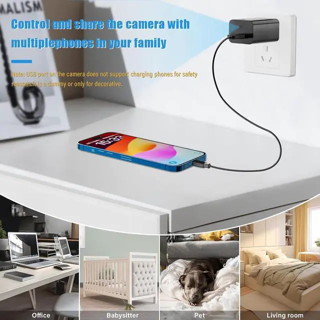 Alt view image 3 of 4 - 64GB Card Security Camera, USB Powered, No WiFi Required,Black Cube Design