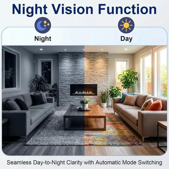 Alt view image 2 of 7 - Hidden Spy Smoke Detector Camera, Indoor Wireless Nanny Cam