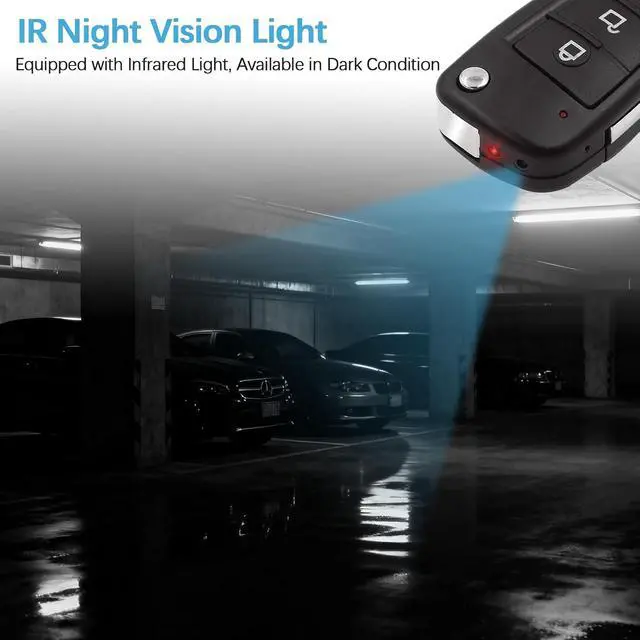 Alt view image 4 of 7 - Mini Hidden Spy Camera No WiFi Needed Car Key Shaped, Portable FHD 1080P Secret Camera for Travel Security, Small Nanny Cam Hidden Camera for Home Security with Night Vision and Motion Detection