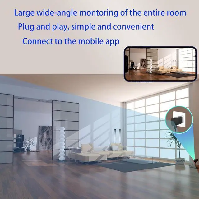 Alt view image 4 of 5 - Mini USB 1080P Charger Camera, Home Security Nanny Cam for Office and Baby Safety
