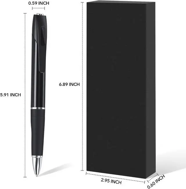Alt view image 6 of 7 - Mini Hidden Camera Pen with 64GB Memory Card, 1080P HD Small Nanny Camera, USB Rechargeable Security Body Camera Pen for Indoor Outdoor
