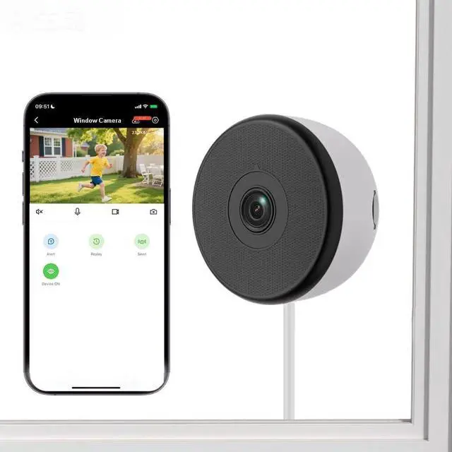 Main image of Starlight Window Camera, 2K Resolution, Full-Color Night Vision, Wi-Fi Indoor Security Camera, Wide Angle View, AI Detection