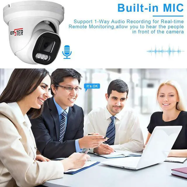 Alt view image 7 of 7 - ENSTER 8MP 4K PoE Security Camera Outdoor