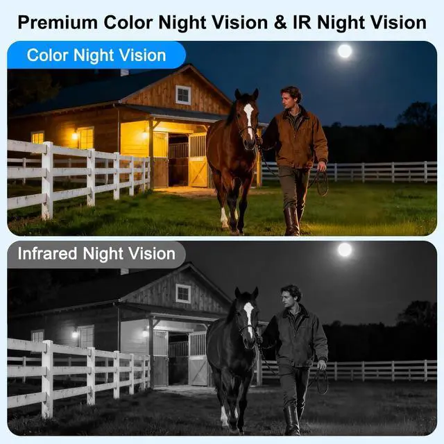 Alt view image 7 of 7 - 4G LTE Solar Security Camera Wireless Outdoor, 2K Color Night Vision PTZ Security Camera with 360° Pan 90° Tilt, 6X Hybrid Zoom, Solar Powered & Battery Operated, No WiFi Security Camera